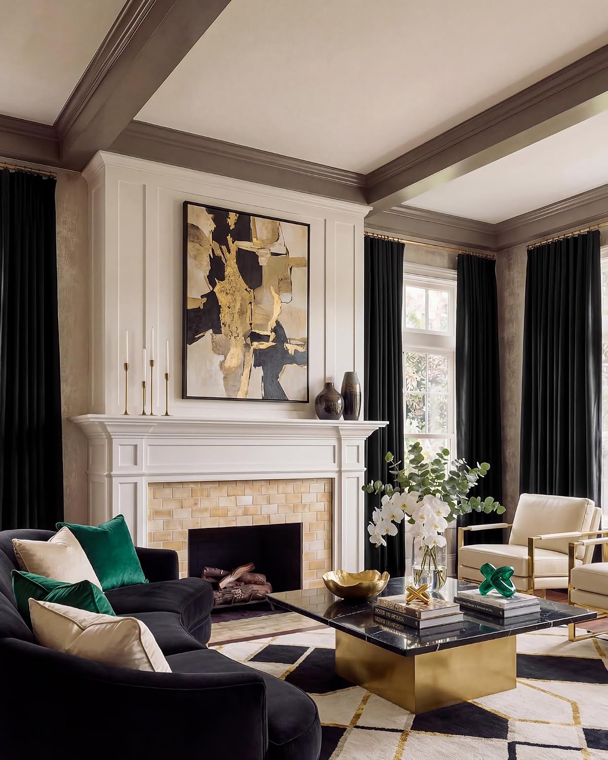 Detalle 2 de NICETOWN NTUSCBR170SD2- RP&BT Blackout Velvet Curtains, 52"W x 84"L, 2 Panels