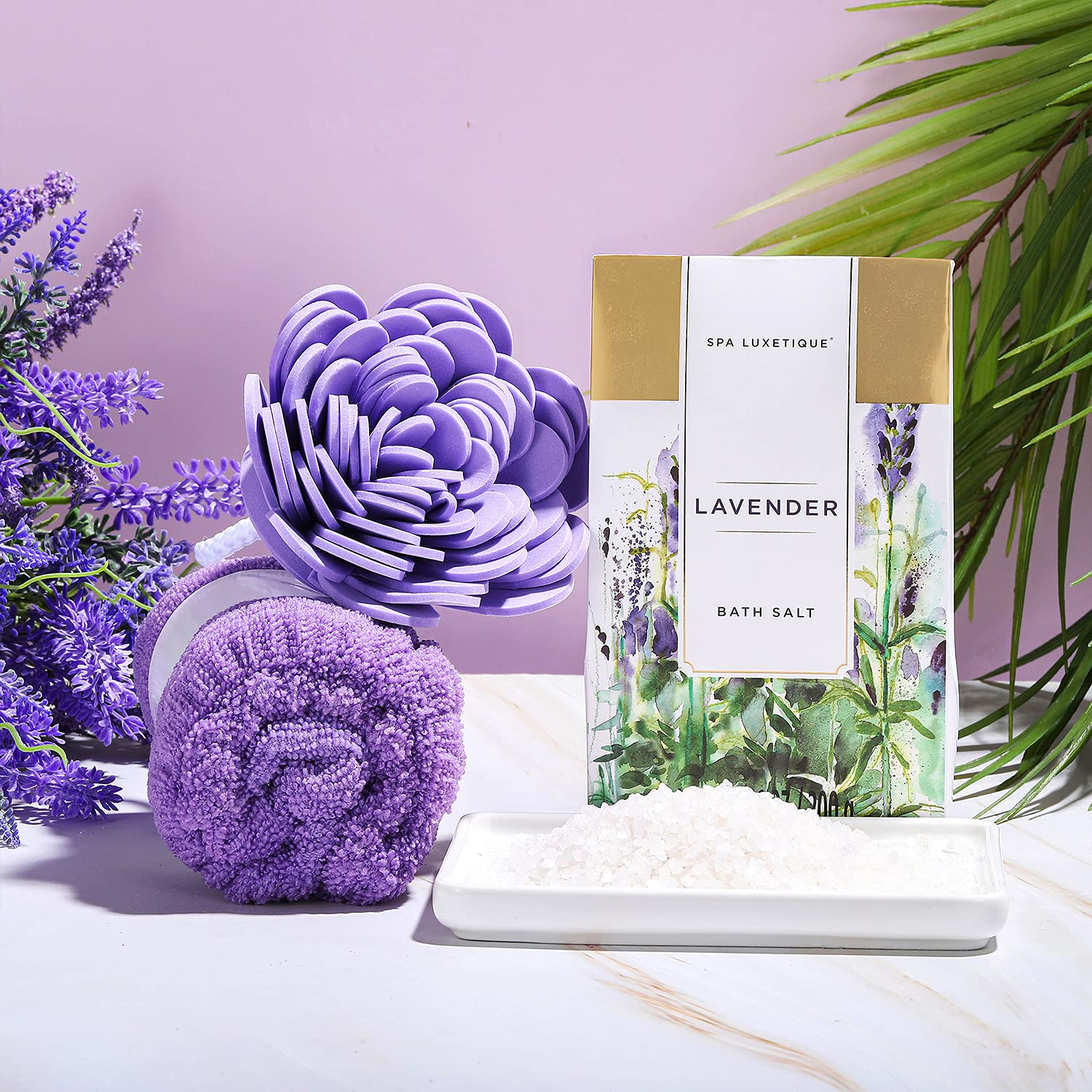 Detalle 2 de SPA LUXETIQUE Geschenkset mit Lavendelduft (12-teilig) – Spa Natural für Freundin