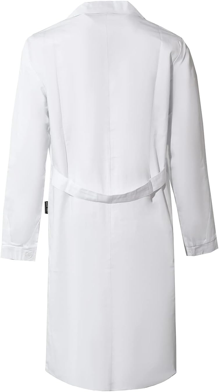 Detalle de WORK IDEA laboratoriumjas voor dames en heren, 100% katoen, uniseks, S-5XL
