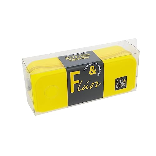 Detalle de Grafoplás Estuche de Silicona Amarillo Flúor 20x7,5x7,5 cm — Tacto suave y resistente al agua
