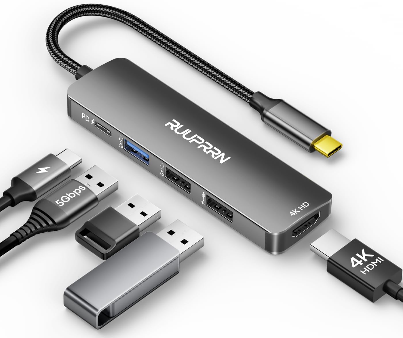 Detalle de RUUPRRN USB-C hub 5-in-1