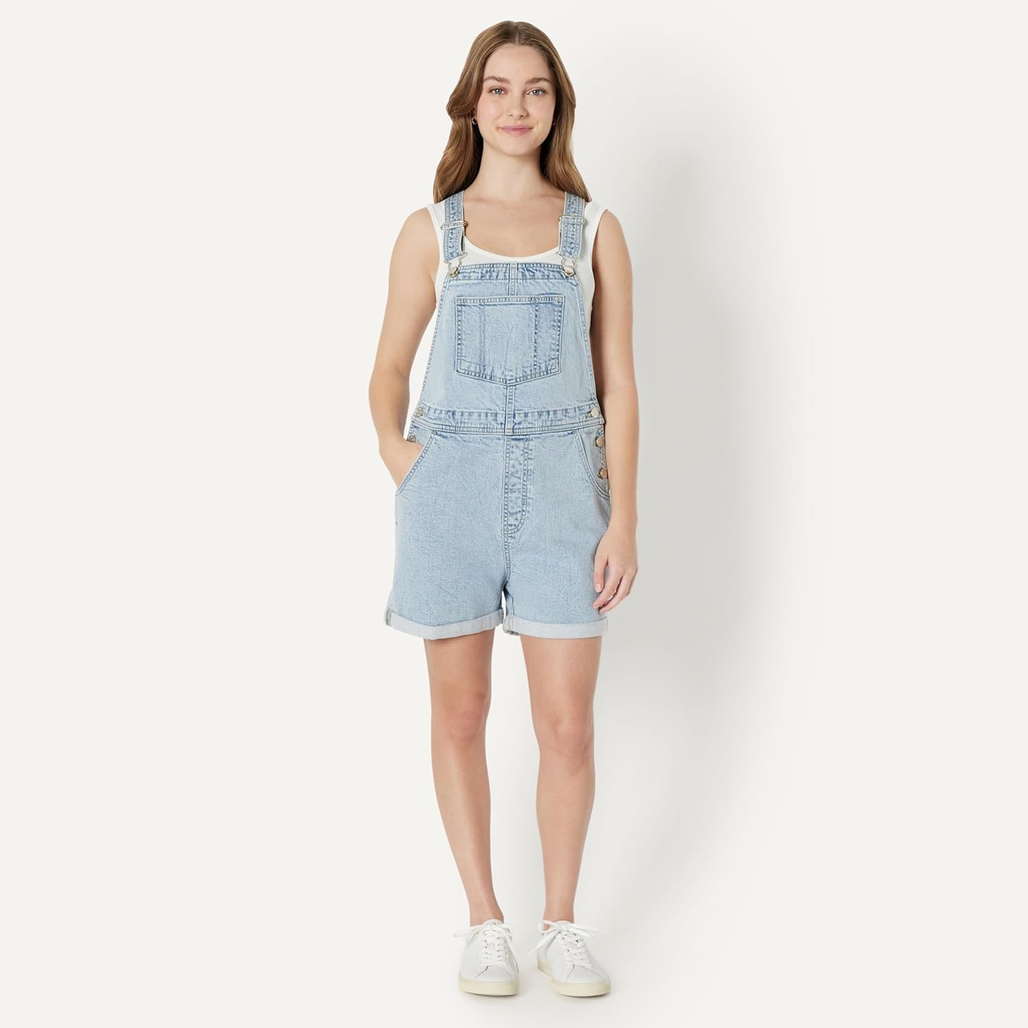 Thumbnail 4 de Amazon Essentials Damen Short-Overalls mit Stretch und verstellbaren Trägern (Relaxed Fit)