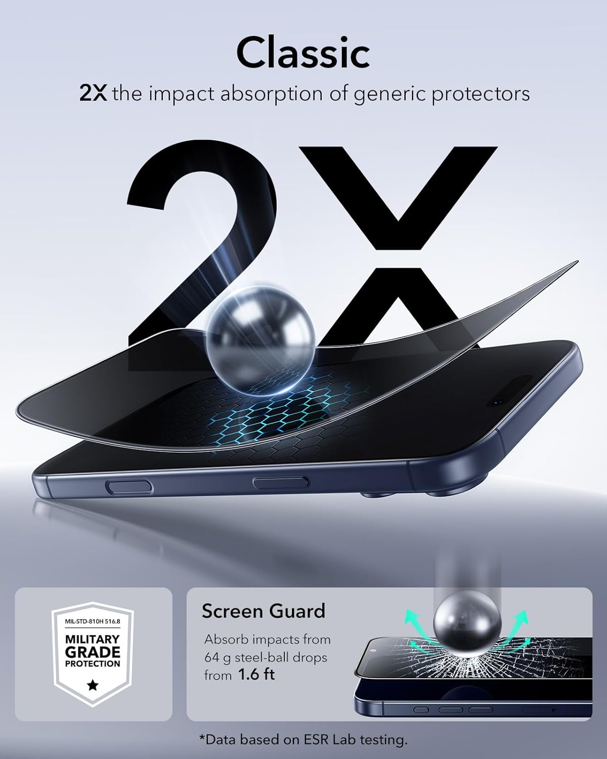 Thumbnail 5 de ESR Privacy Screen Protector for iPhone 17 Pro Max, 3-pack