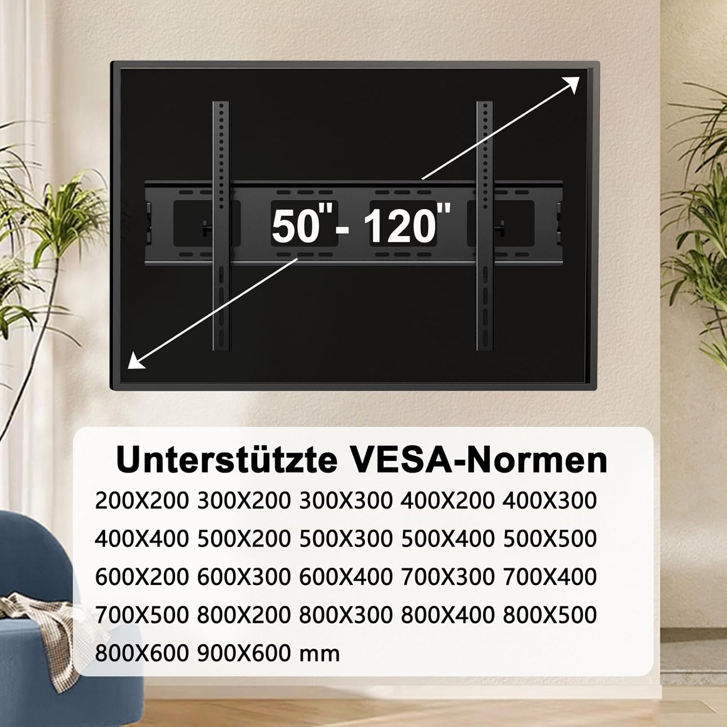 Thumbnail 1 de JXMTSPW TV Wandhalterung 50–120 Zoll