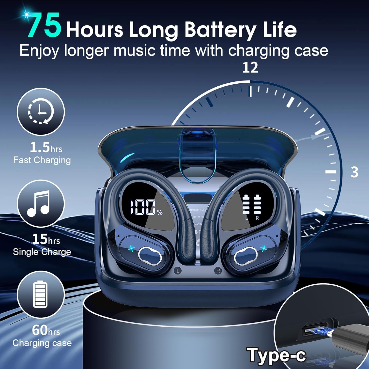 Thumbnail 4 de STECEi AI Traducteur Vocal Instantané : écouteurs traducteurs 3-en-1, jusqu’à 164 langues, bleu