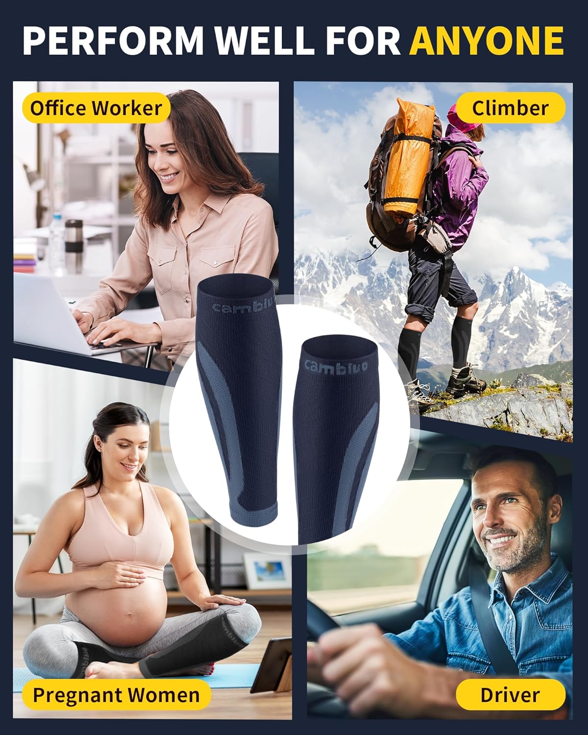 Thumbnail 6 de CAMBIVO 2 Pairs Calf Compression Sleeve Review