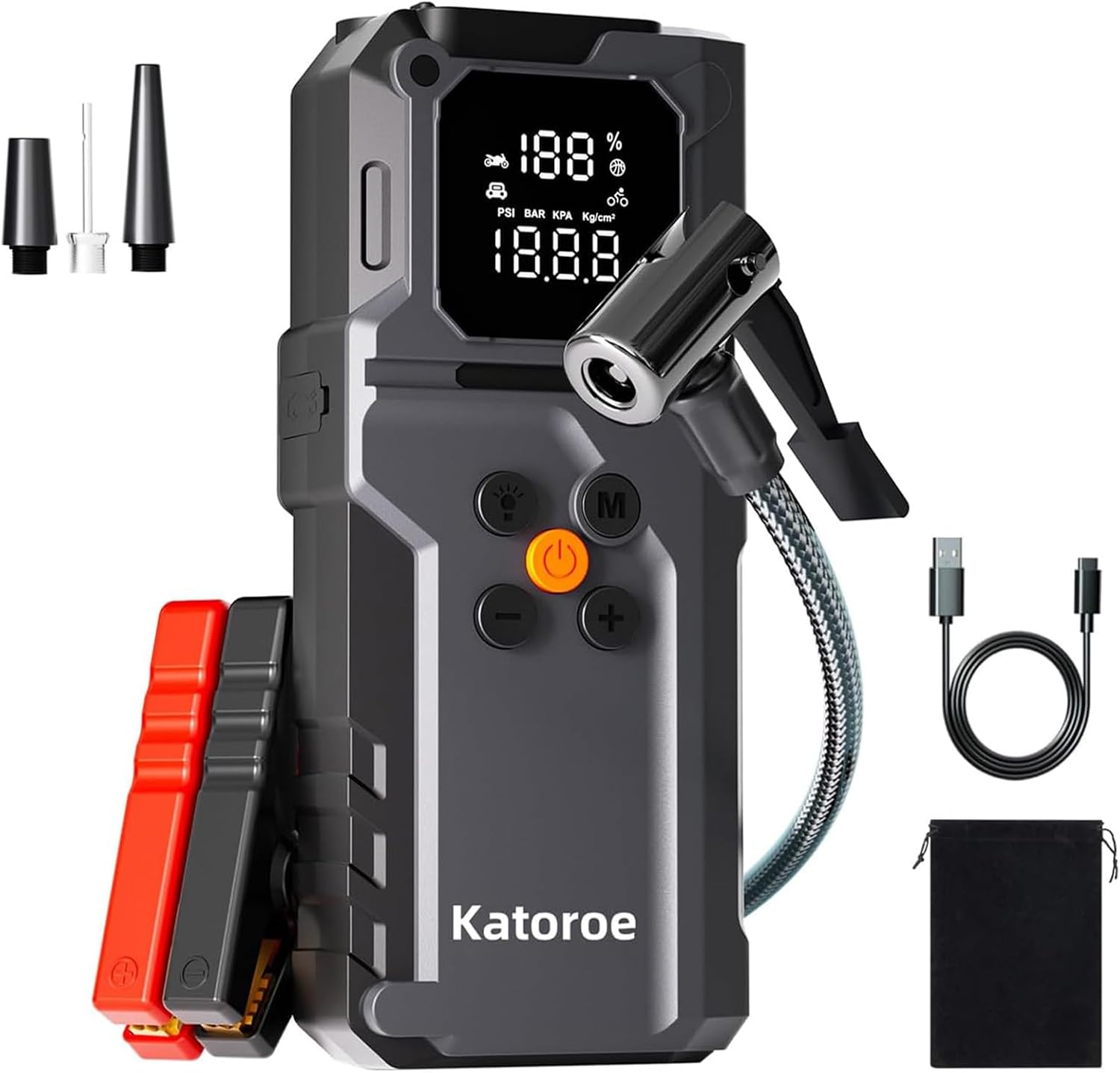 Detalle de KATOROE Starthilfe Powerbank für Pkw 4000A