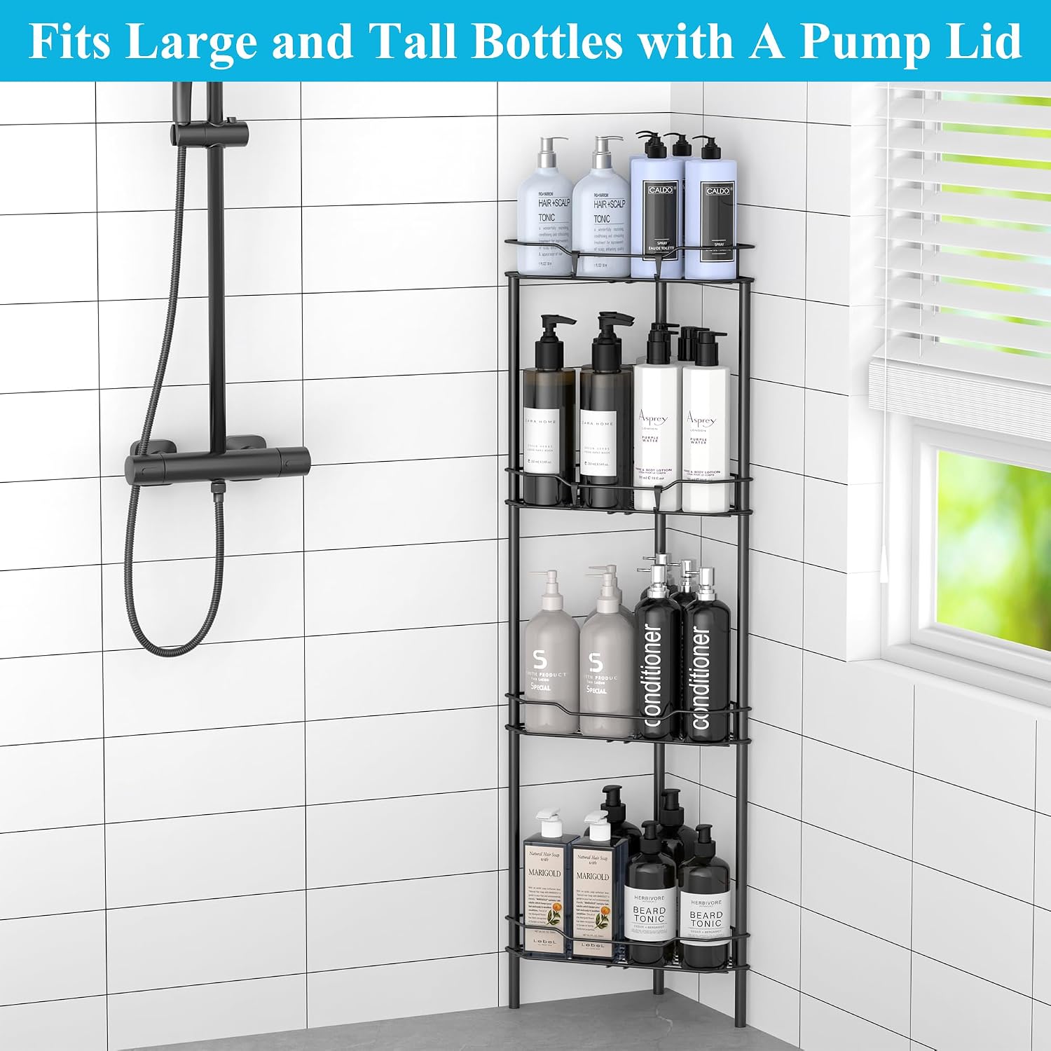 Thumbnail 3 de HuggieGems 4-Tier Shower Caddy