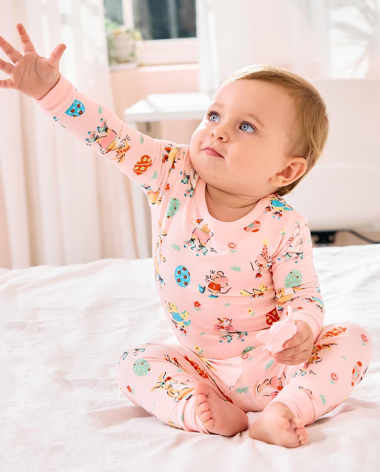 Detalle de babee Reshinee Bamboo Viscose Toddler Pajamas, Long-Sleeve Unicorn Mermaid 2-Piece