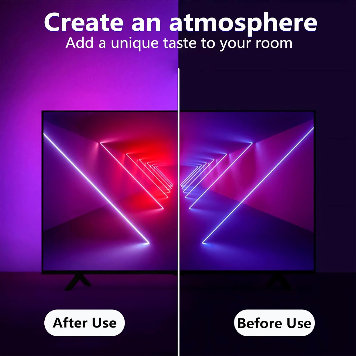Detalle de httpsmp LED Lights for TV: 5M RGB Backlight for 45–75 Inch Screens