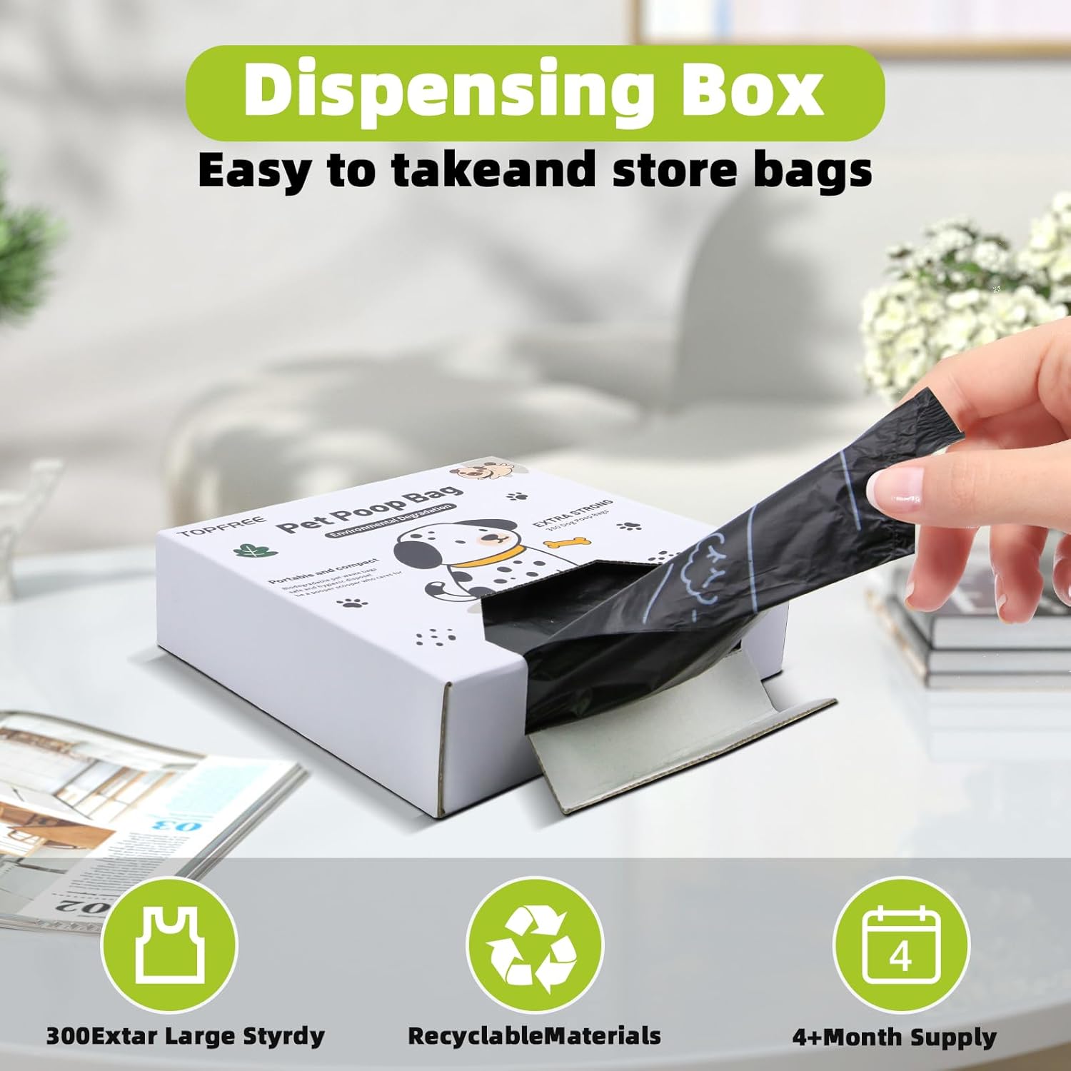 Thumbnail 4 de Topfree Poo Bags 300 Extra Thick dog waste bags