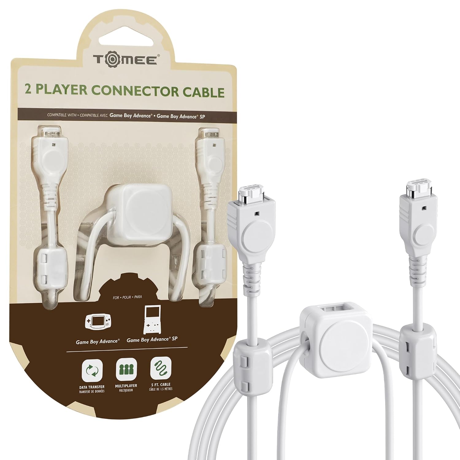 Detalle de Tomee M04075 2-Player Game Link Cable for GBA and GBA SP, 5 ft.
