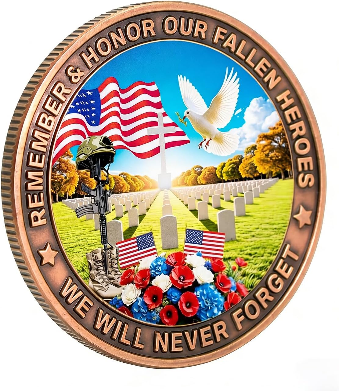 Detalle 2 de Military Memorial Coin, Zinc Alloy