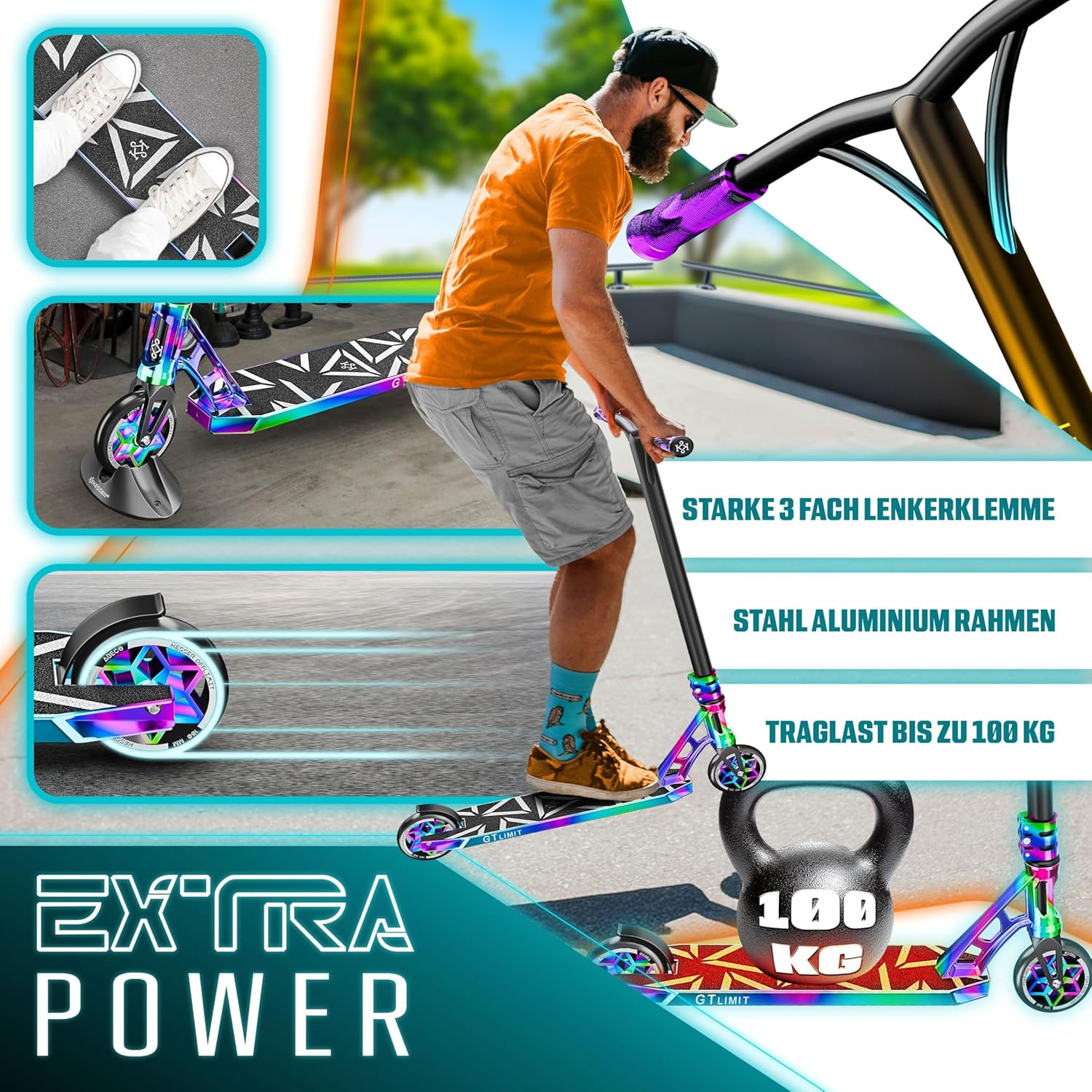 Thumbnail 4 de KESSER Stunt Scooter GT-Limit 360° Lenkung