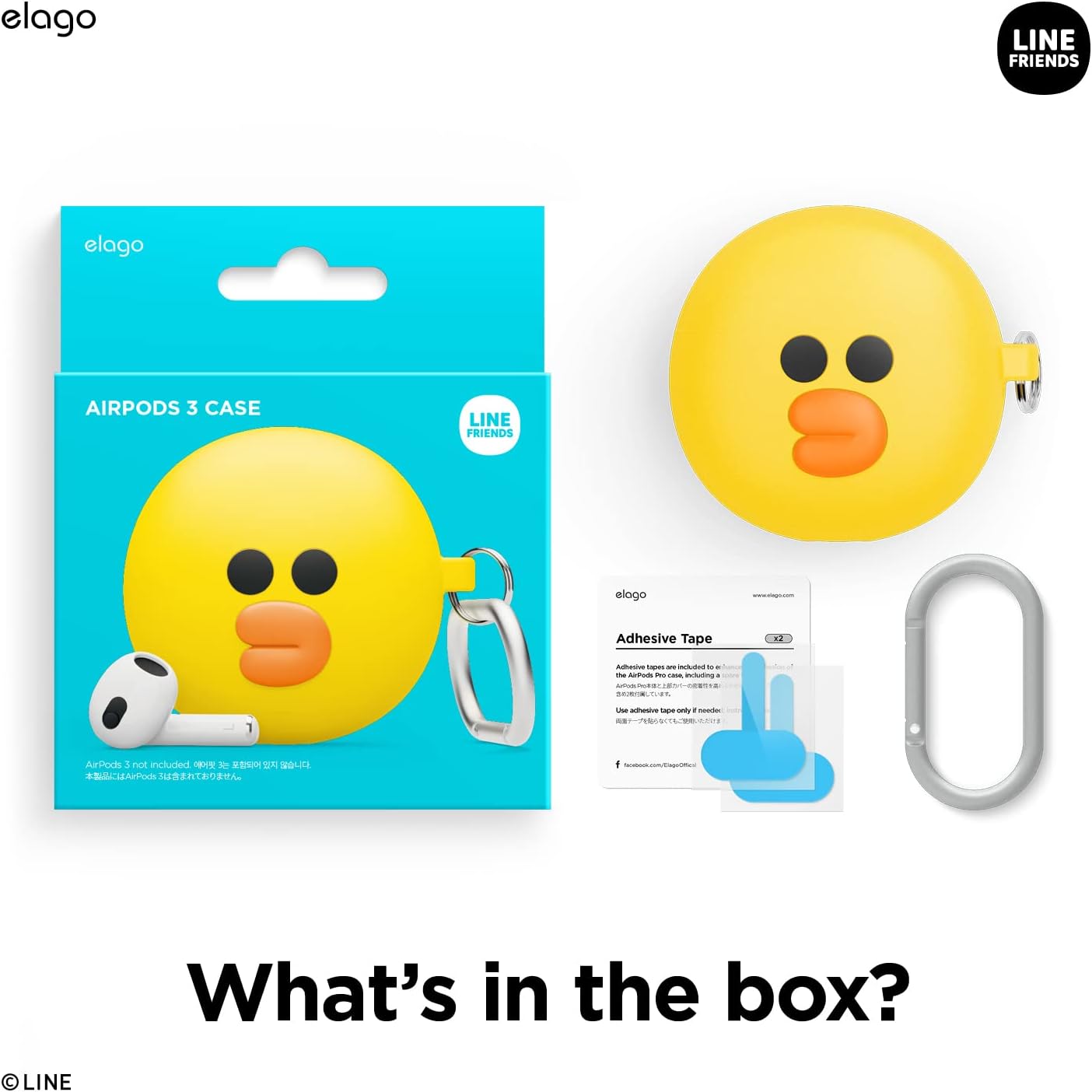Thumbnail 6 de elago x LINE FRIENDS Coque Sally compatible AirPods 3 avec mousqueton et silicone