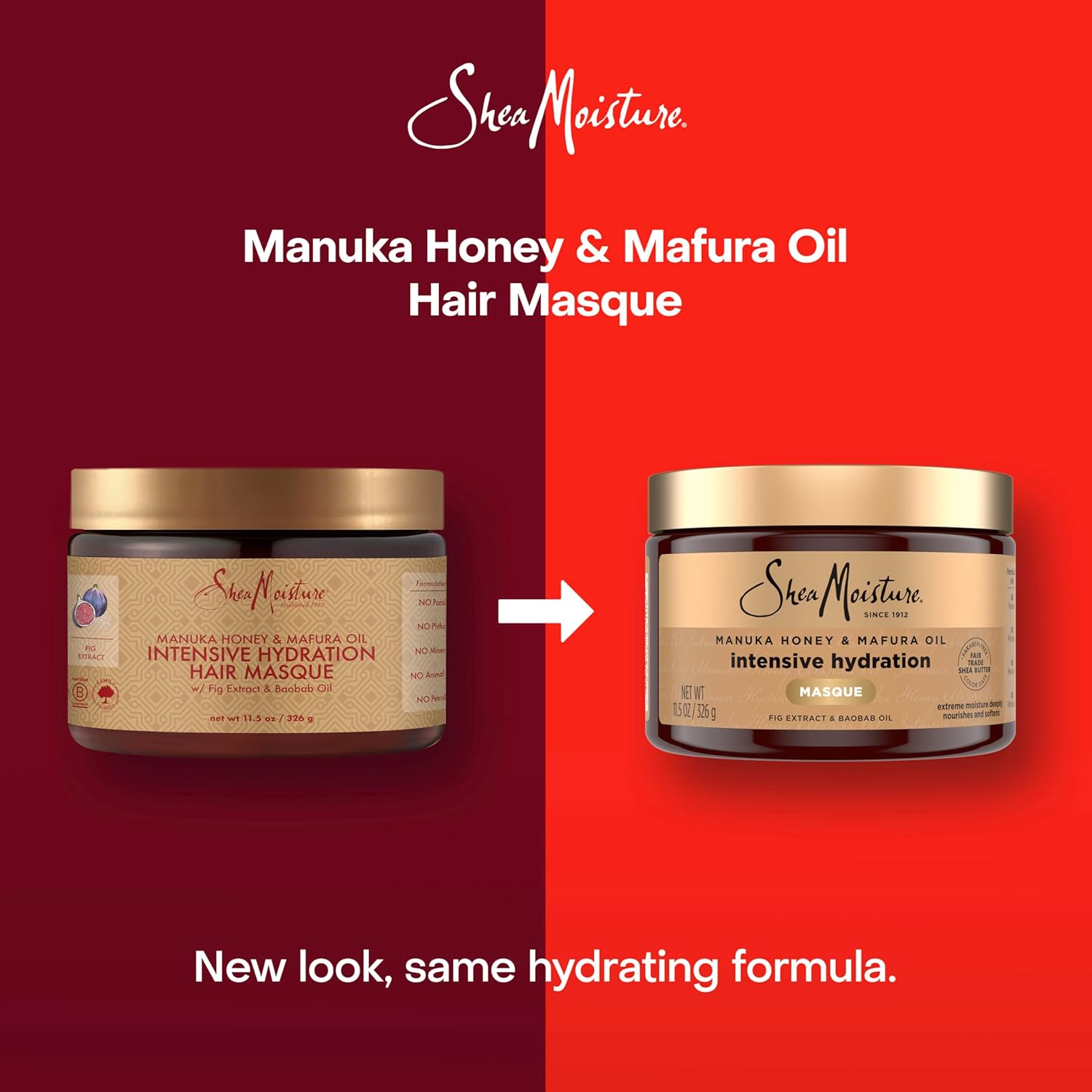 Thumbnail 2 de SheaMoisture Intensive Hydration Hair Masque with Manuka Honey & Mafura Oil (11.5 oz) for Deep Conditioning
