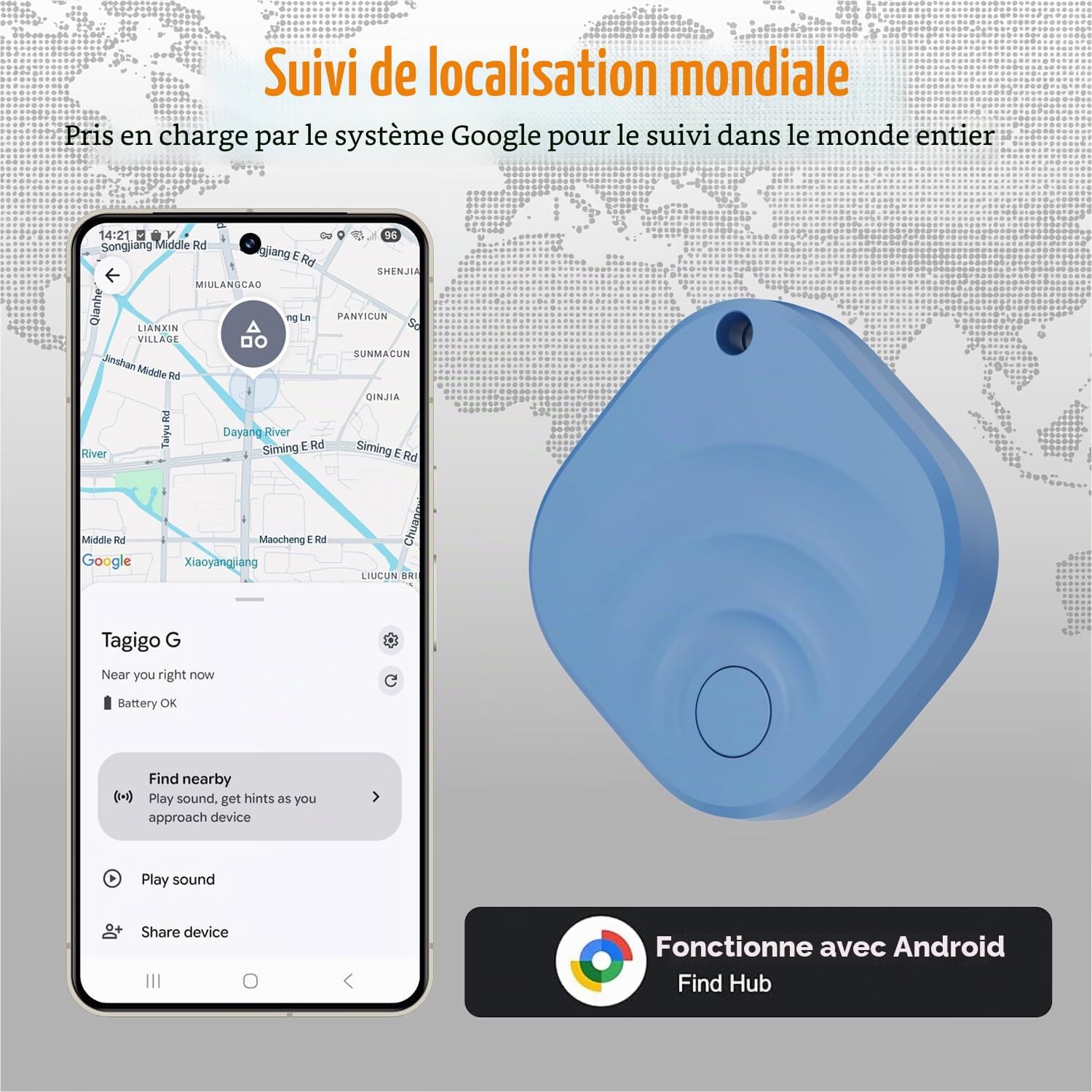 Thumbnail 6 de Reyke Android Tracker – Smart Tag (4 Pack) compatible Google Find My