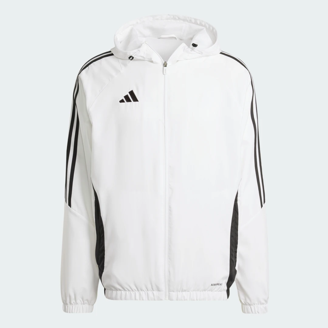 Detalle de Cortavientos Tiro 24 de Adidas – Blanco