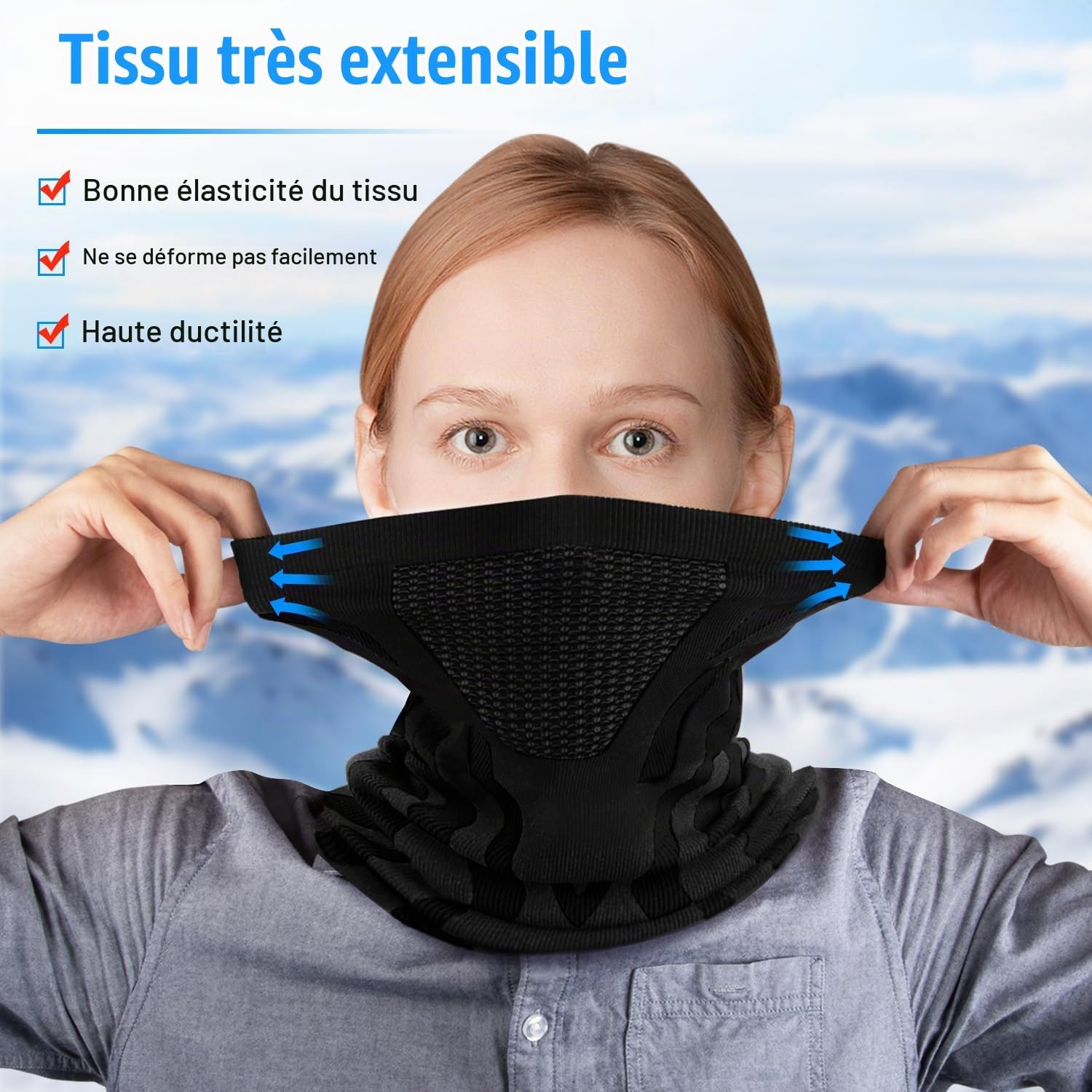 Thumbnail 5 de ENONEO DTJ15/LYW6 multifunctionele nekwarmer met mesh aan de voorkant