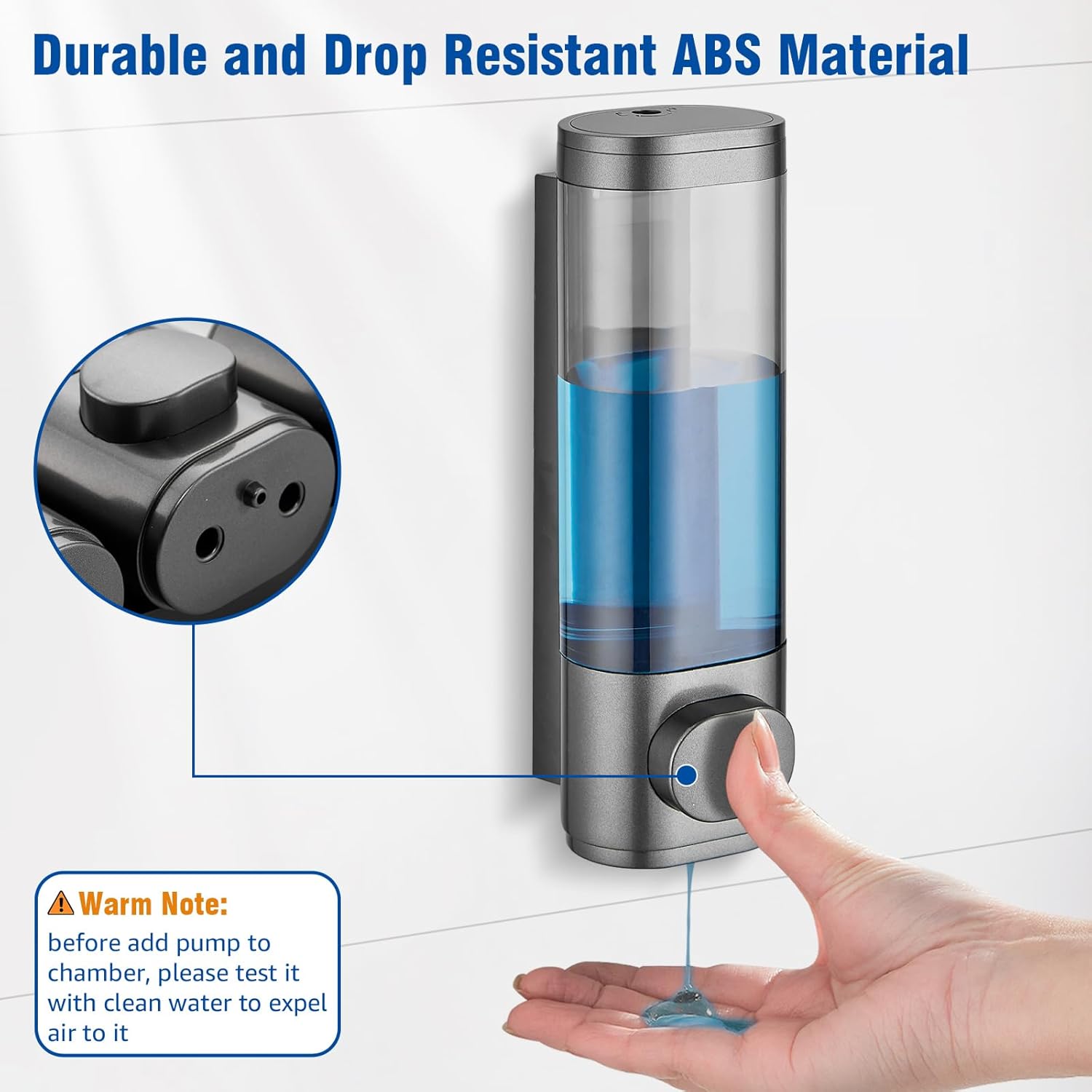 Detalle de Shampoo and Conditioner Dispenser 3-Chamber 300 ML