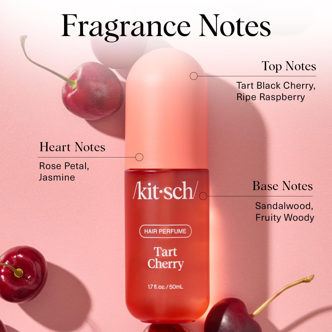 Thumbnail 6 de Kitsch Tart Cherry Hair Perfume and Body Mist, 50 mL Odour-Eliminating Spray