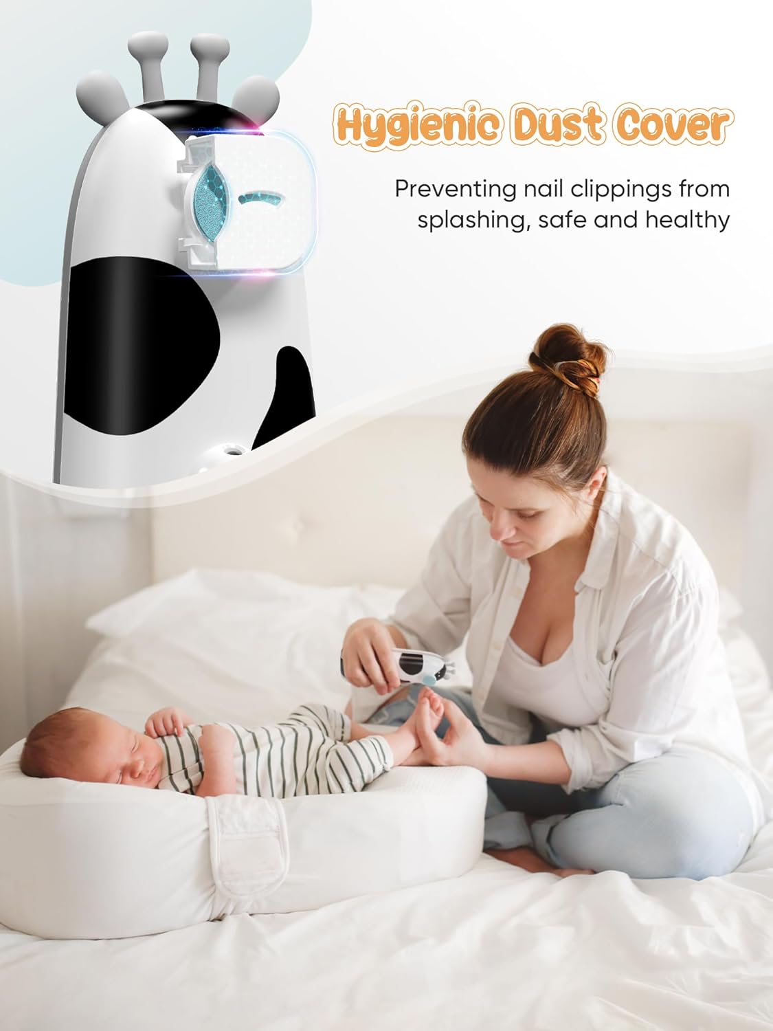 Thumbnail 4 de Megainvo Baby elektrische Nagelfeile & Nagelpflegeset für Neugeborene (mit Licht, einstellbarer Geschwindigkeit)