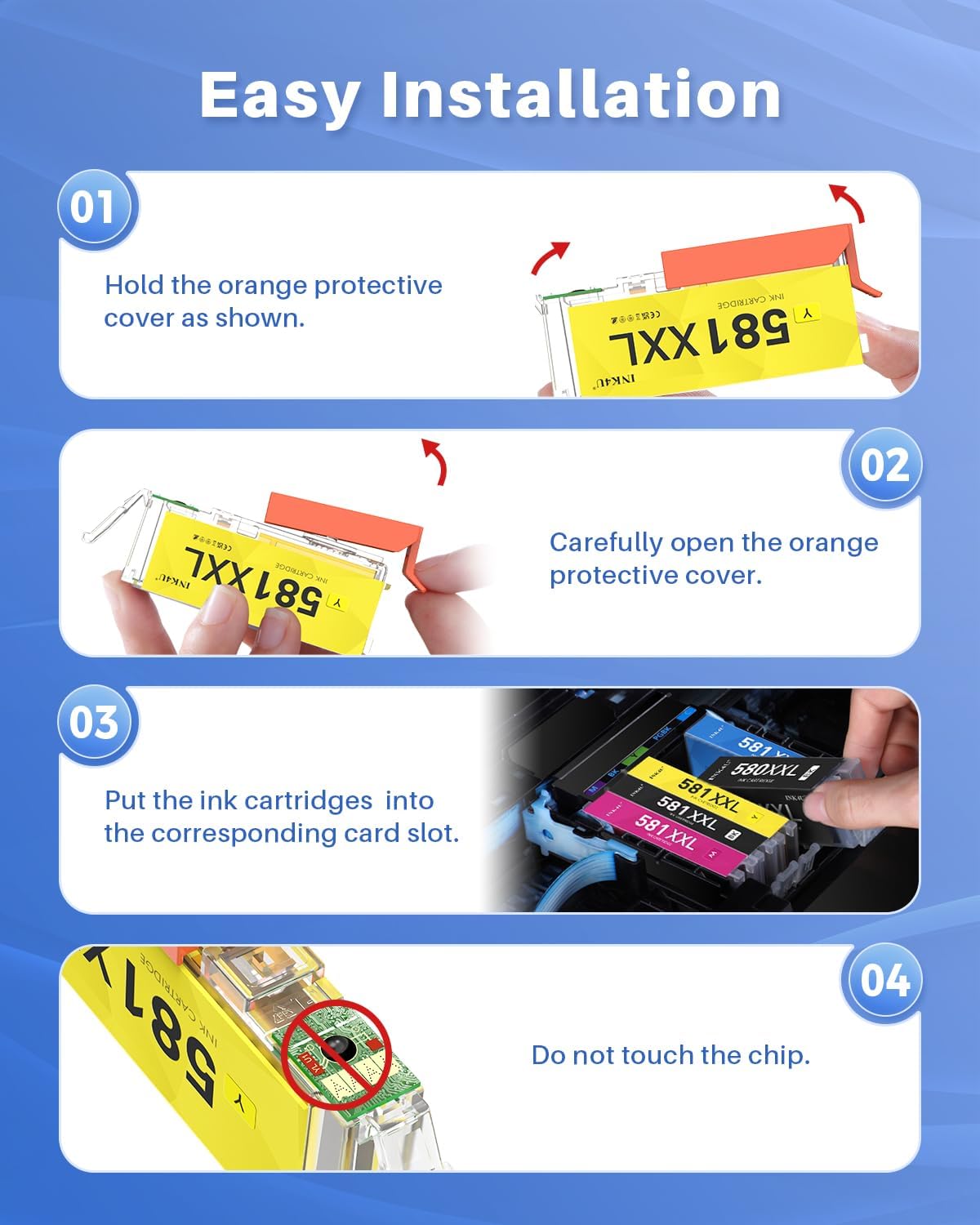 Detalle 2 de INK4U cartucce compatibili PGI-580XXL e CLI-581XXL per Canon (serie TS/TR) – set da 5 pezzi
