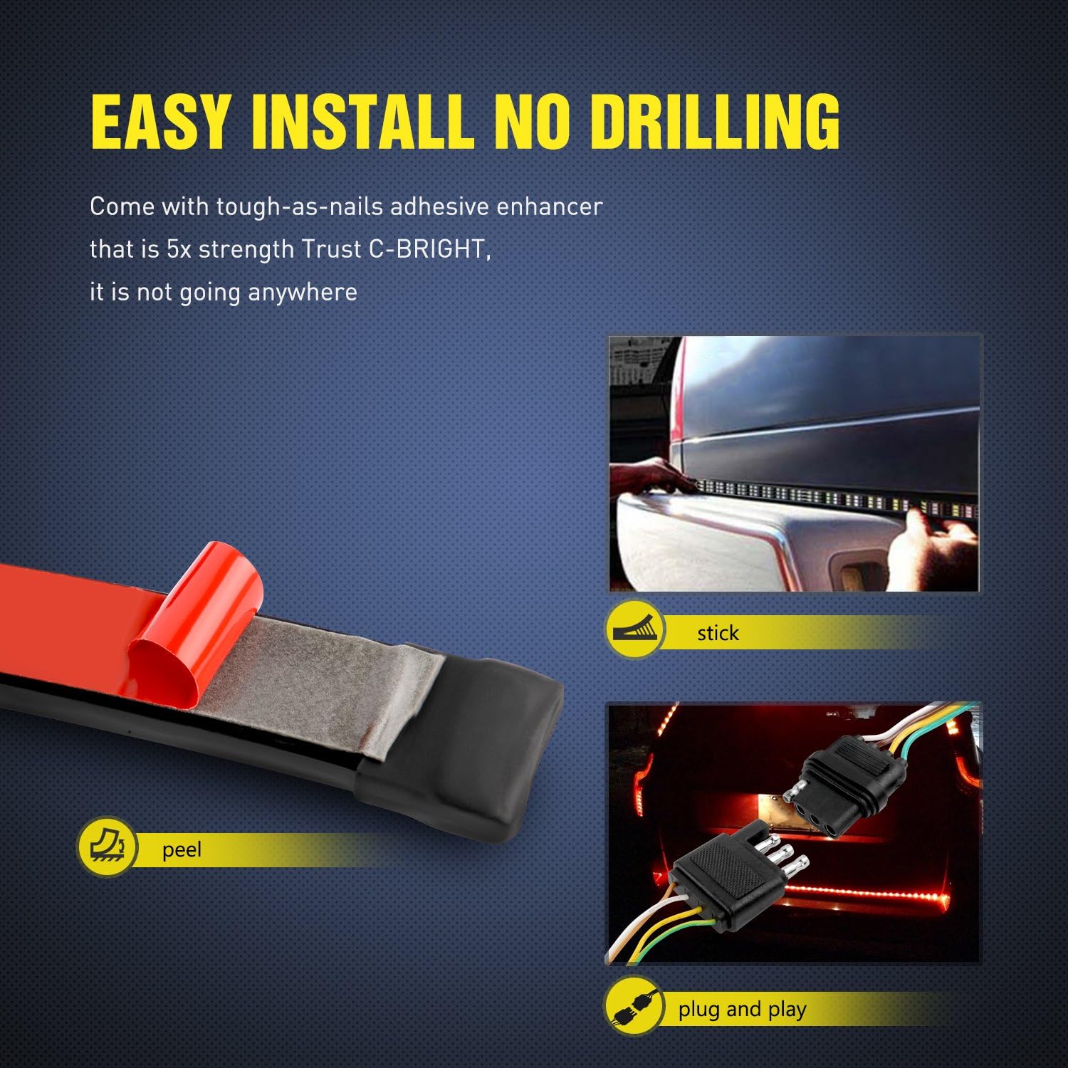 Detalle 2 de Nilight TR-04 60" Triple Row Tailgate Bar