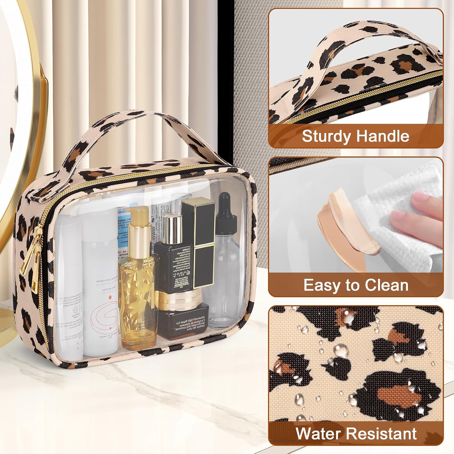 Detalle de Wedama Clear Toiletry Bags, 3-Pack
