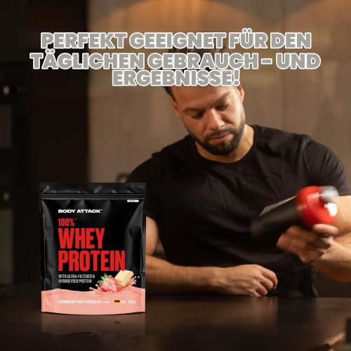 Thumbnail 5 de Body Attack 100% Whey Protein Apple Pie, 900 g – Cremiges Molkeneiweißpulver mit Hydrolysat, BCAA’s und Apple Pie Geschmack