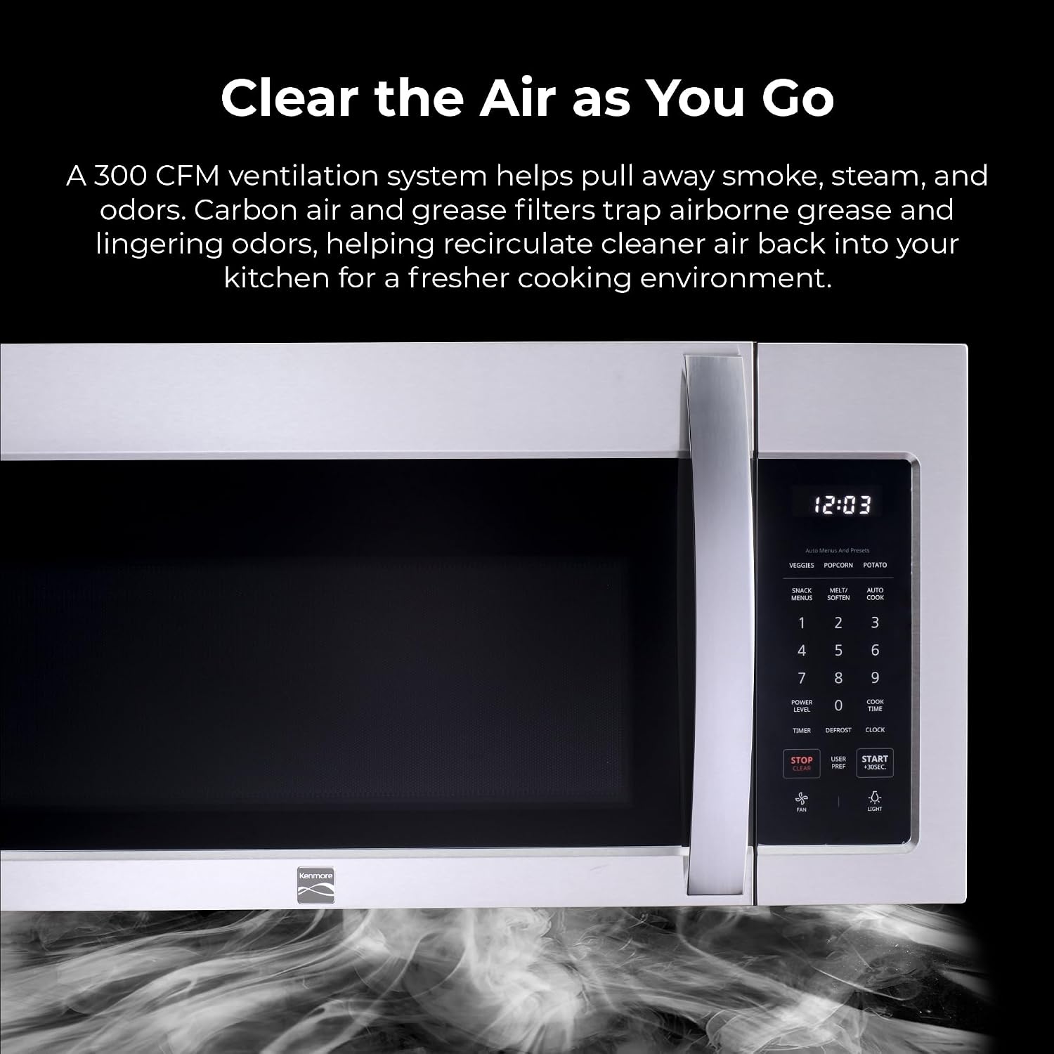 Thumbnail 4 de Kenmore Over-the-Range Microwave, 1.7 cu. ft.