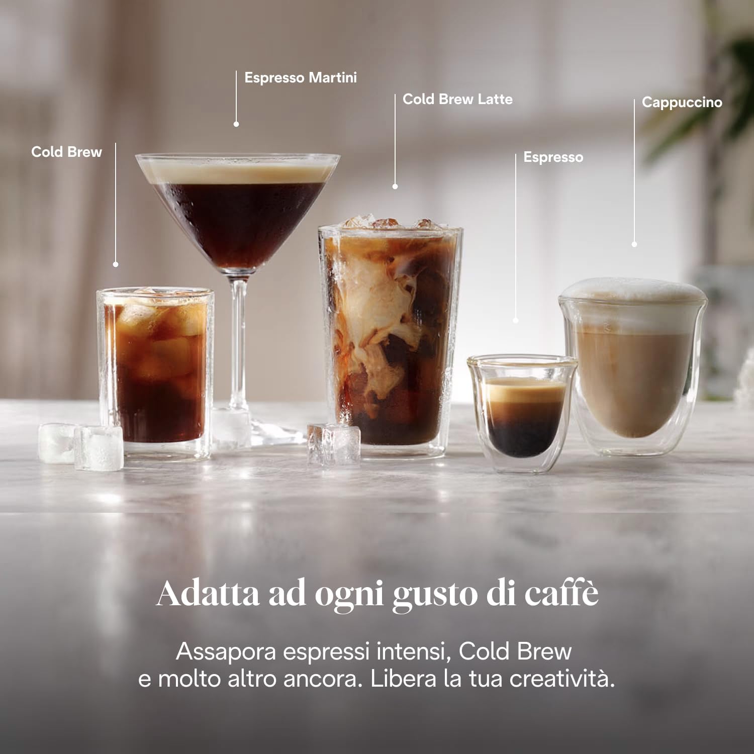 Thumbnail 3 de De’Longhi Dedica Duo EC890.M – Macchina per espresso, cappuccino e Cold Brew con lancia vapore My LatteArt e display touch