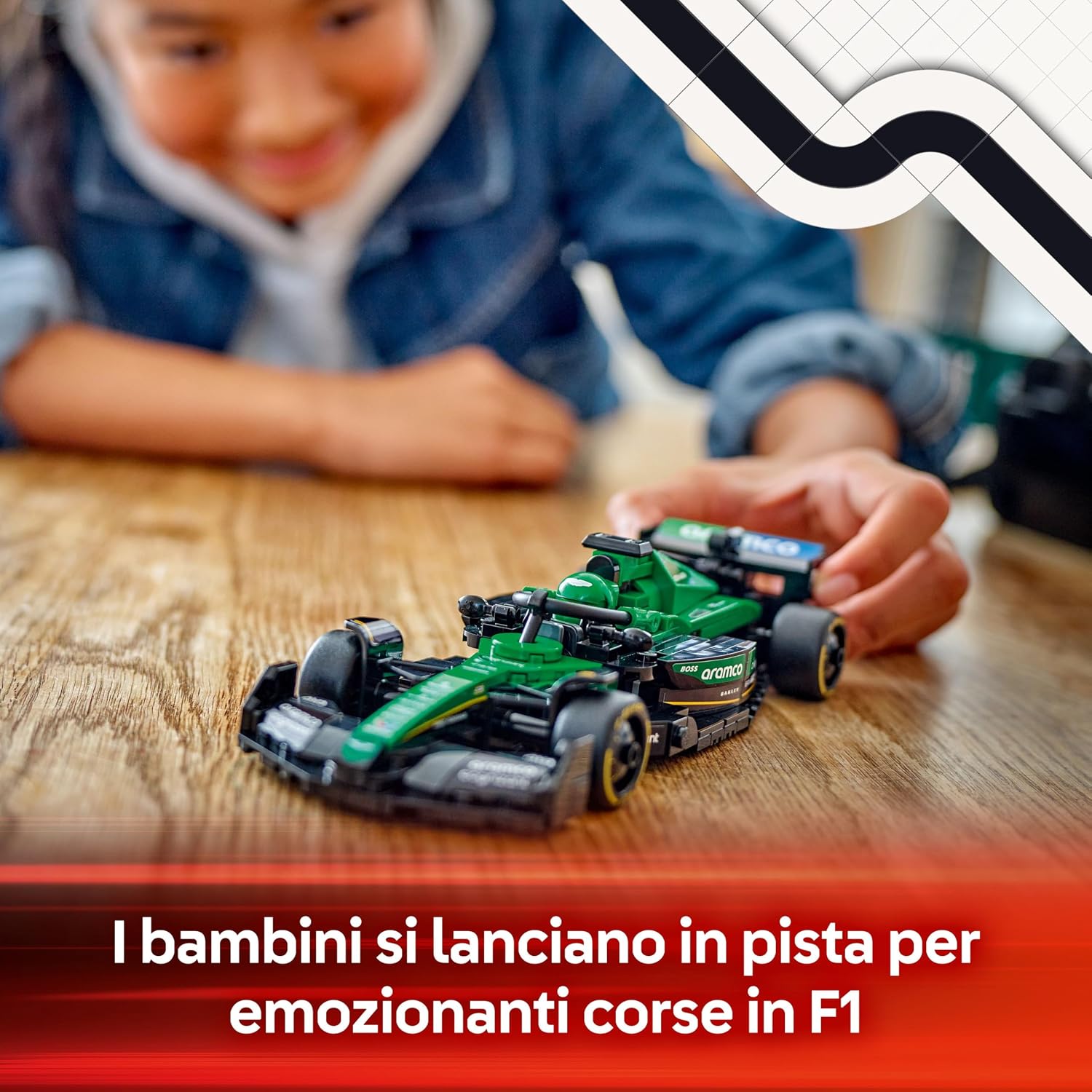 Detalle de LEGO 77245 Aston Martin AMR24 Auto da Corsa 🏎