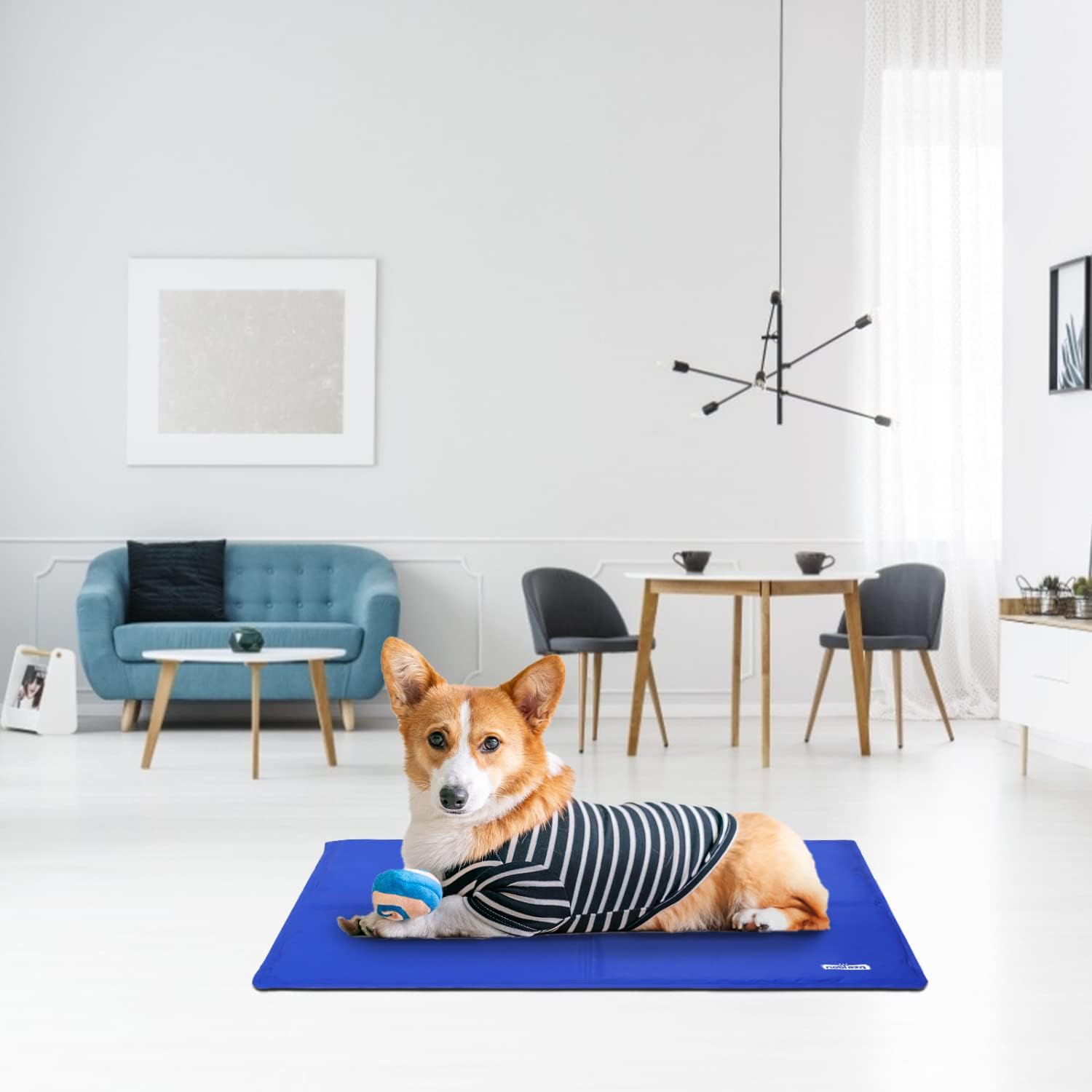 Thumbnail 6 de Nobleza Tapis de refroidissement auto-rafraîchissant en gel non toxique 65 x 50 cm, bleu (taille M)