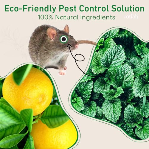 Detalle de ROTIAH Pest Rodent Repellent Peppermint Oil, 24 Pack