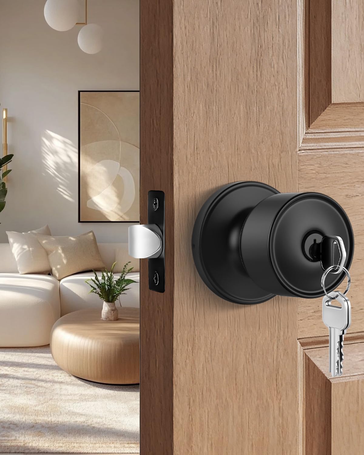 Detalle 2 de Goldenwarm Keyed Entry Door Knob 6-Pack