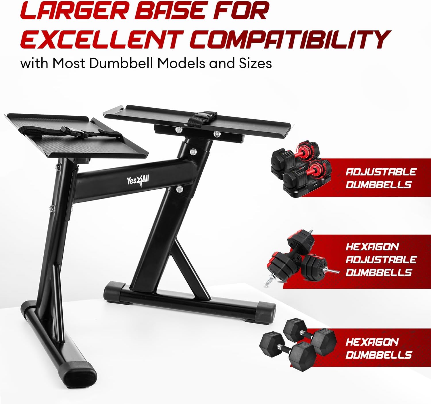 Detalle 2 de Yes4All Dumbbell Stand, 160 lb Capacity