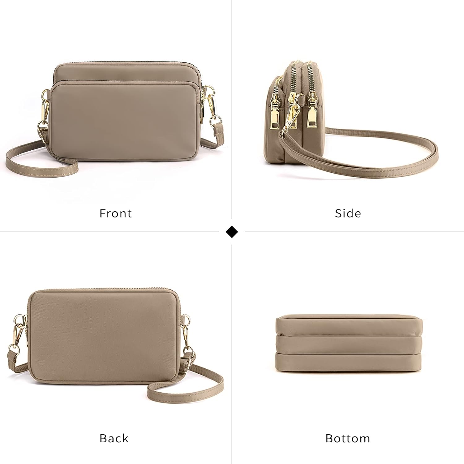 Thumbnail 1 de LassZone Small Crossbody Bag for Women: Lightweight, Water-Resistant Nylon Everyday Bag