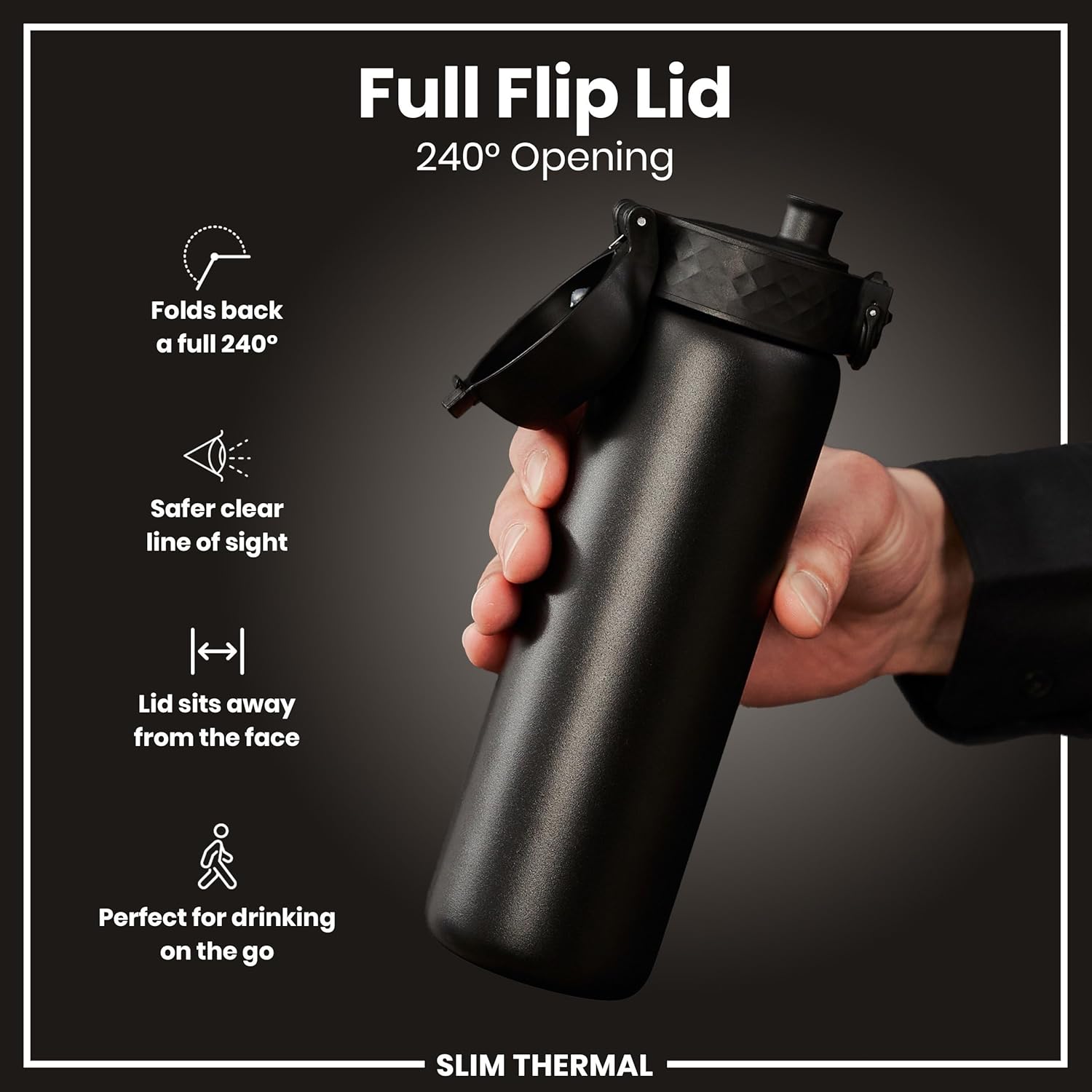 Thumbnail 3 de ION8 Vacuum Insulated Steel Water Bottle, 500 ml – Leak-Proof, Dishwasher Safe and Slim enough for cup holders