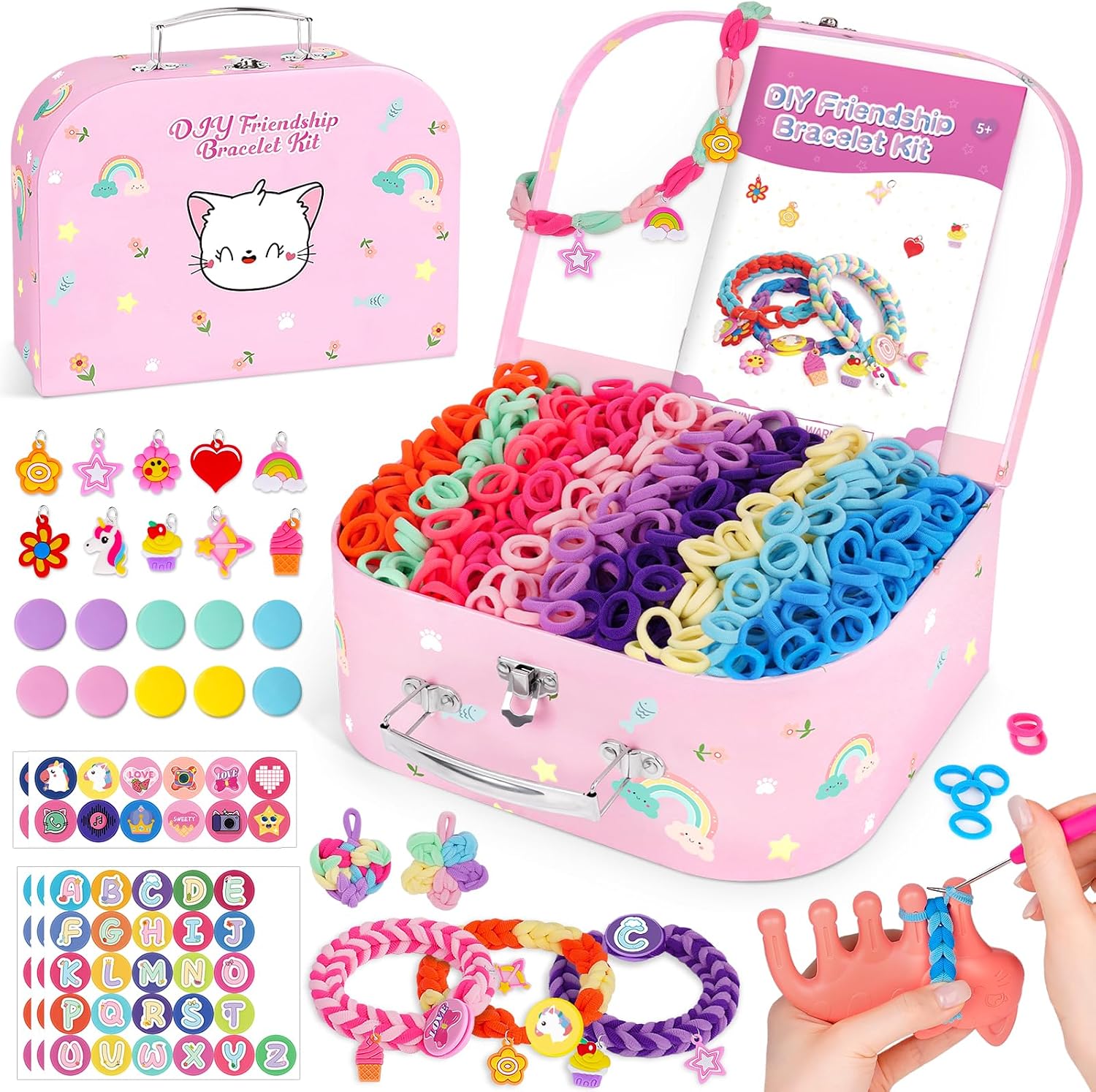 Detalle de Arts and Crafts for Kids: Friendship Bracelet Making Kit for 5–12 Year Old Girls