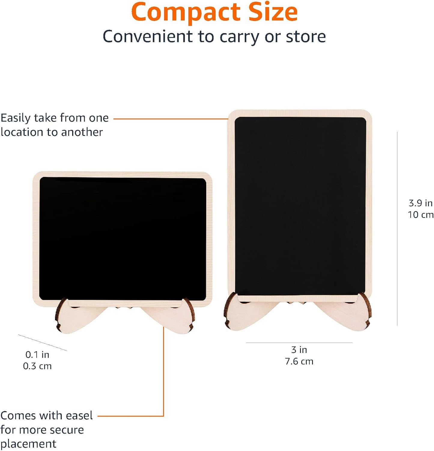 Thumbnail 3 de Amazon Basics Wood Mini Chalkboards 20 pack 🪧