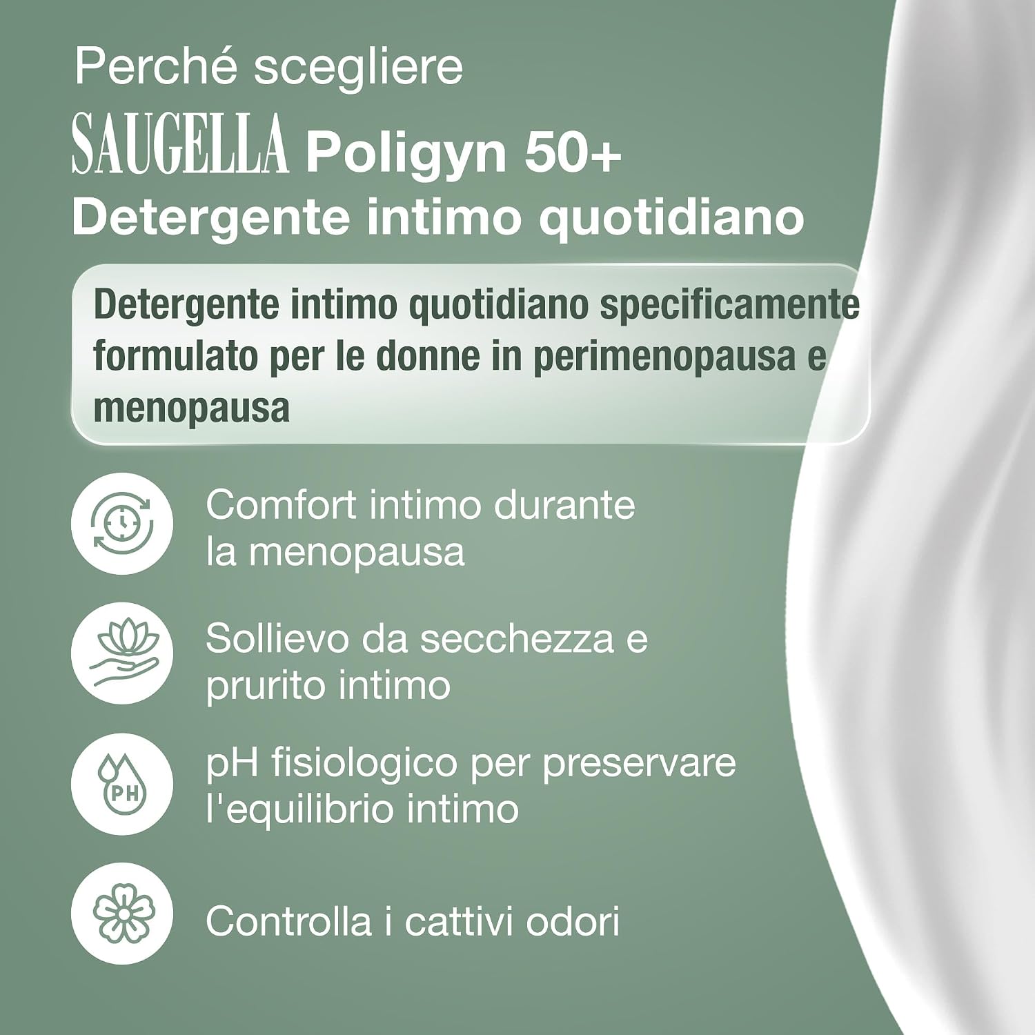 Detalle de Saugella Poligyn Detergente Intimo Emolliente e Lenitivo 500 ml