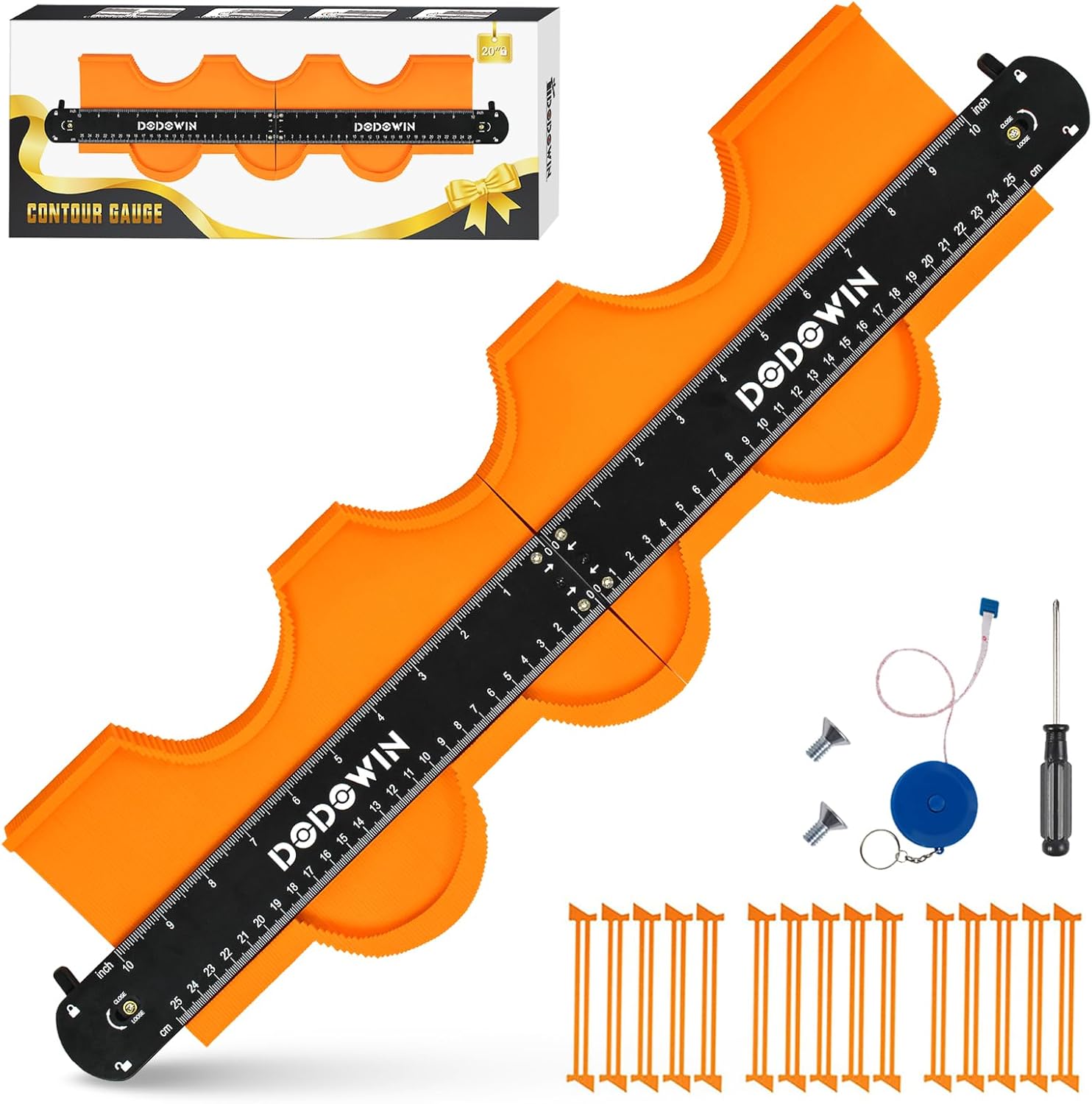 DODOWIN Connectable Contour Gauge 20-inch – laminate flooring profile measuring template for woodworking