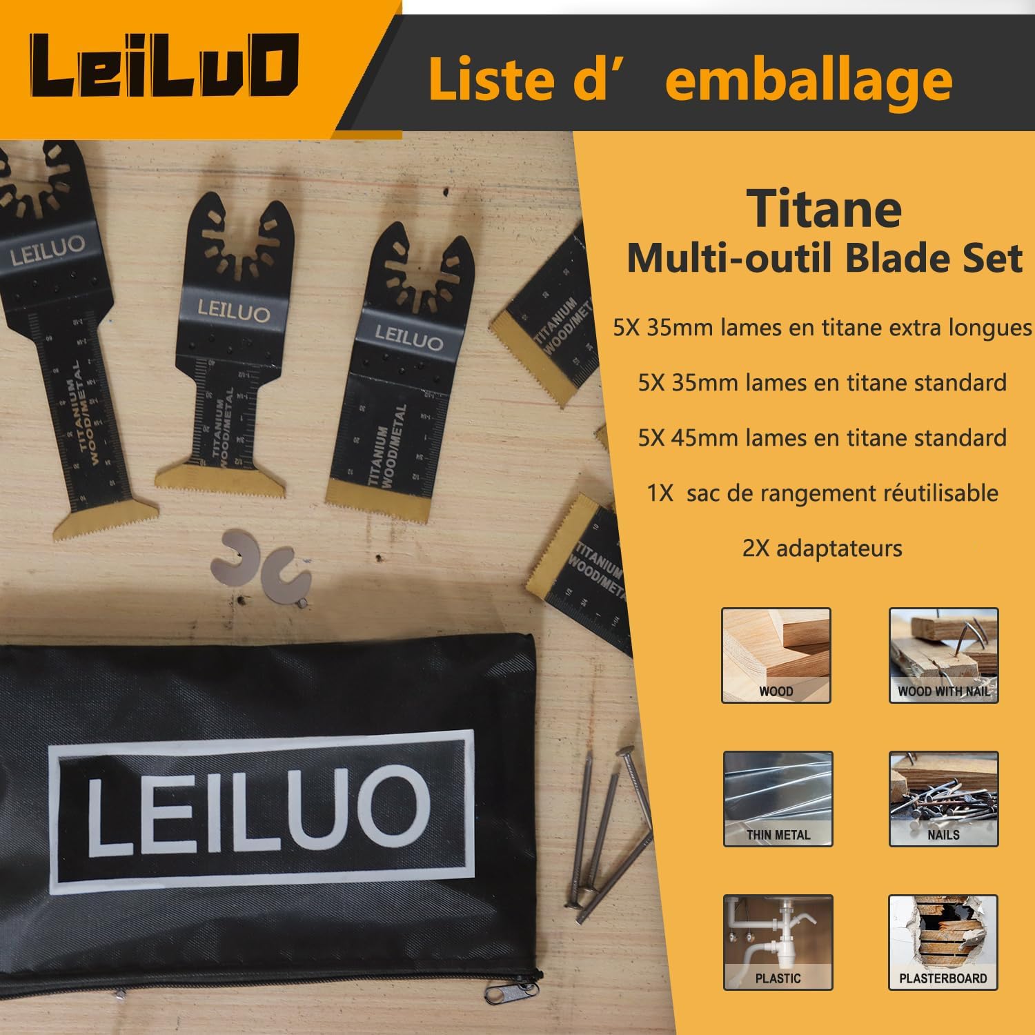 Thumbnail 6 de LEILUO Titan Multitool Sägeblätter 15 Stück