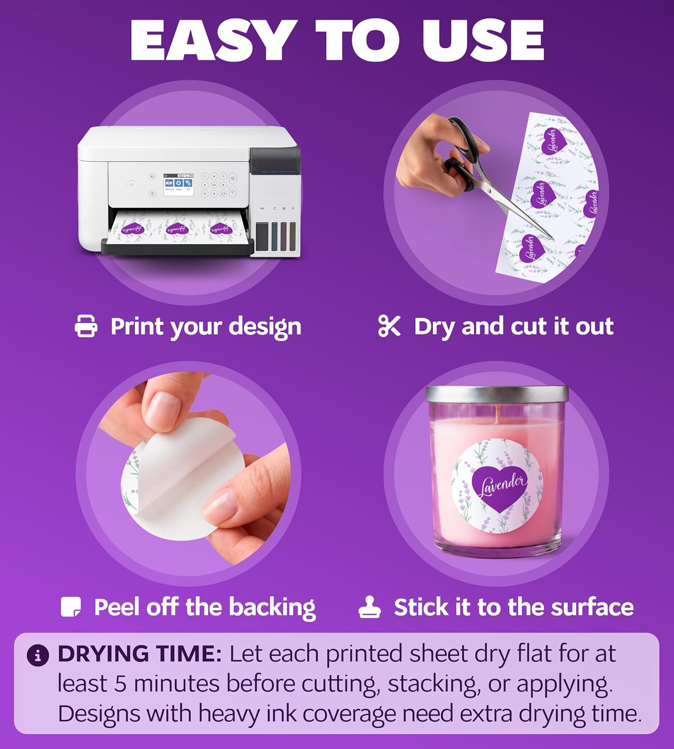 Detalle de Glossy Sticker Paper 130 Sheets