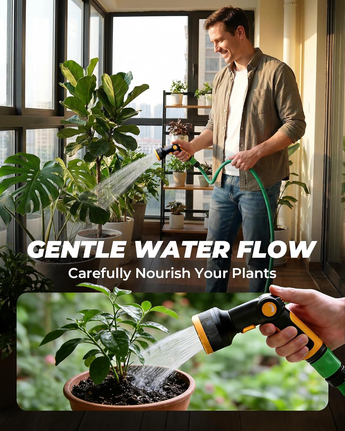 Thumbnail 6 de RAINPOINT Multi-Garden Hose Spray Gun with 3 Detachable Nozzles