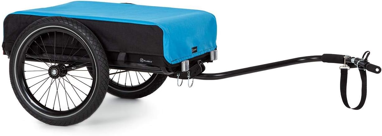 Detalle de Klarfit Companion – przyczepka rowerowa i wózek ręczny, 40 kg, 50 l, czarna