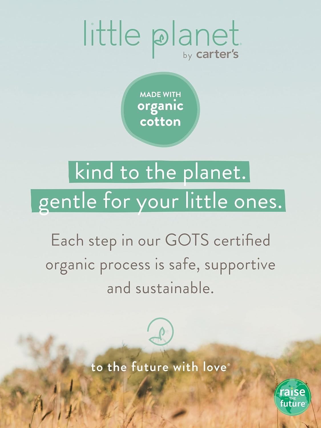 Detalle de Little Planet by Carter's Baby 2-Piece Pajamas Made with Organic Cotton
