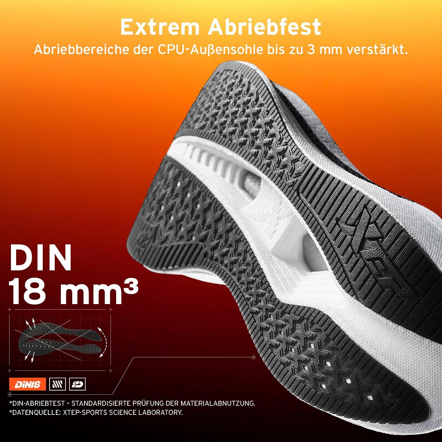 Detalle 1 de XTEP Professionelle 2000km Laufschuhe 10 km