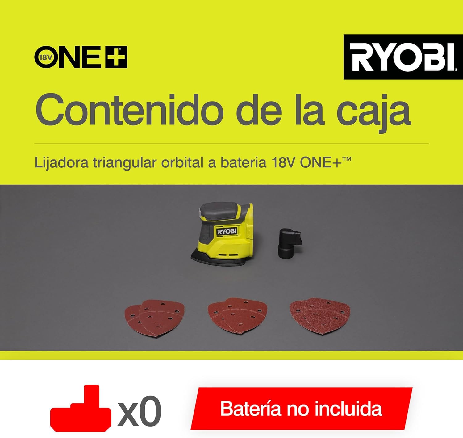 Thumbnail 6 de Ryobi RPS18-0 corner palm sander 18V